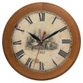Zegar drewniany jasny dąb