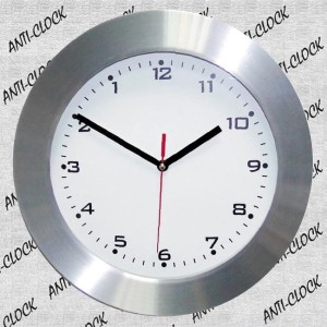 Anty-zegar ścienny aluminiowy #W3/ 30cm