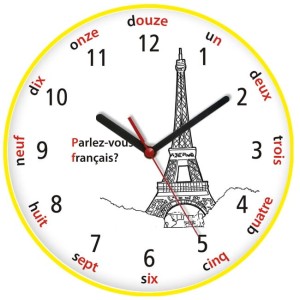 Zegar języki świata Wieża Eiffla