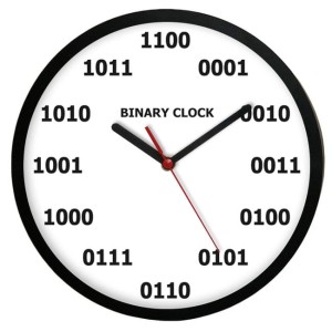 Zegar ścienny z tarczą binarną #1