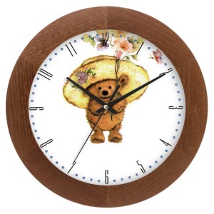 Zegar drewniany solid kapelusznik