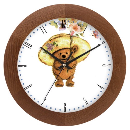 Zegar drewniany kapelusznik ciemny dąb