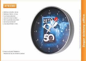 Zegar reklamowy 10' srebrny / 255mm