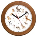 Zegar drewniany zwierzęta jasny dąb