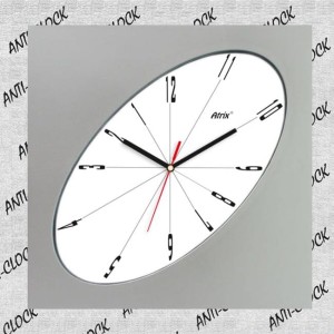 Kwadratowy antyzegar elipsa srebrny /253mm