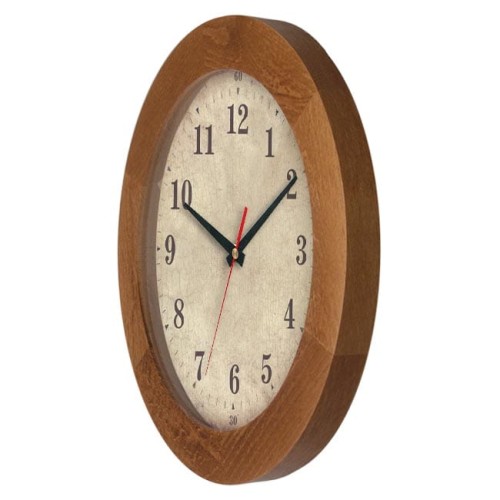 Zegar drewniany jasny dąb