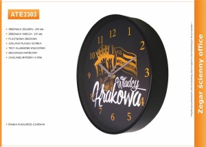 Zegar reklamowy 10' czarny  /255mm