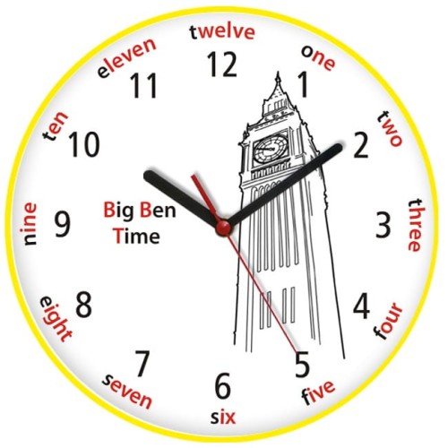 zegar Big Ben żółty