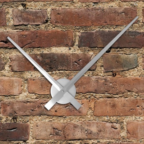 Zegar wskazówki silver