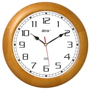 Duży drewniany zegar ścienny Super Cichy /34cm