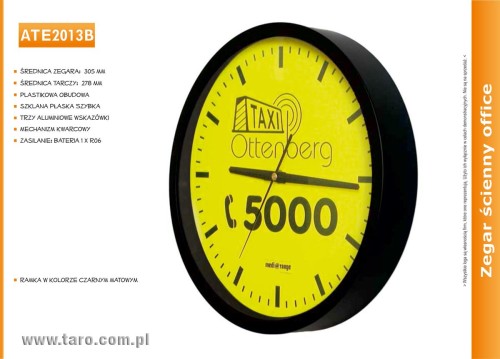 Zegar reklamowy czarny