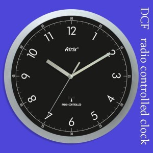 Zegar srebrny sterowany radiowo #2