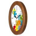 zegar drewniany puzzle jasny dąb