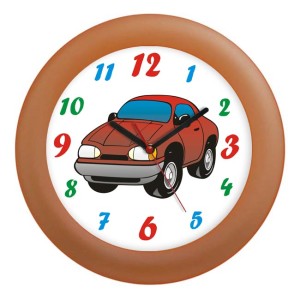 Zegar ścienny kolorowy auto
