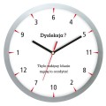 Zegar dla dyslektyka ze srebrną ramką