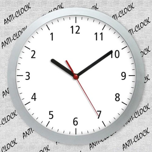 Anty zegar ze srebrną ramką