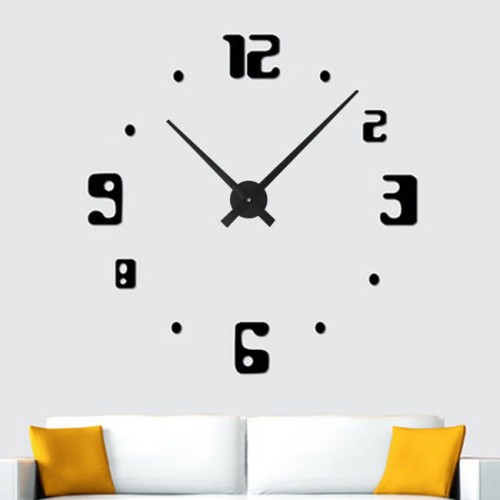 zegar 3D wyklejany na ścianie