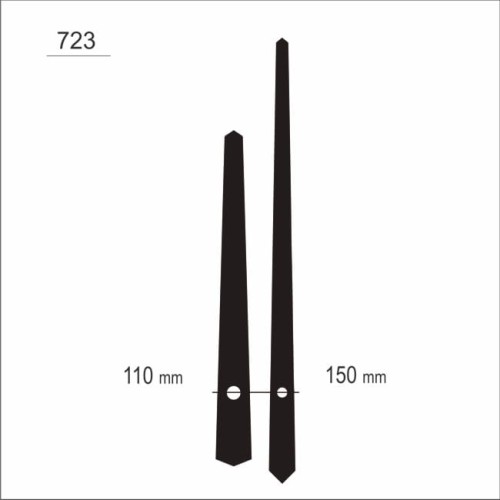 długie czarne wskazówki zegarowe