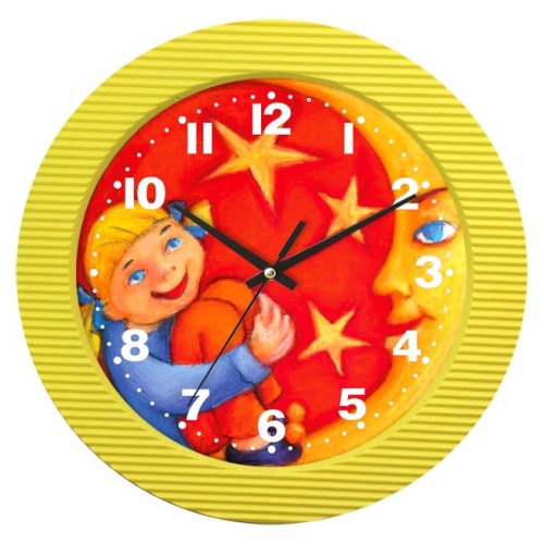 Zegar dziecięcy żółty