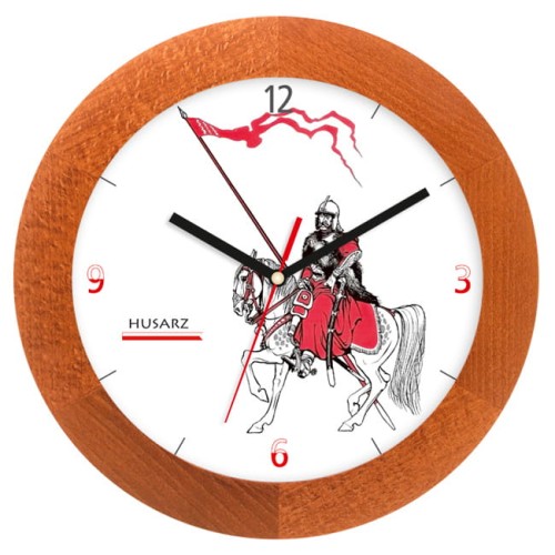 husarz zegar drewniany calvados