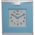 Zegar kwadrat falista ramka niebieski