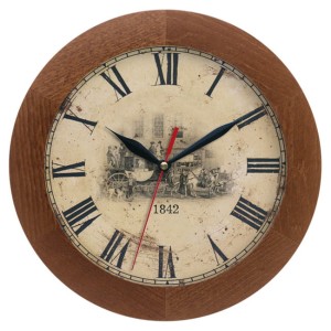 Zegar drewniany solid dyliżans