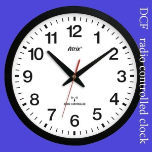 Zegar czarny sterowany radiowo #1