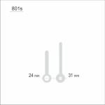 Wskazówki zegarowe srebrne /W65A