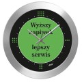 zegar wyższy napiwek zielony