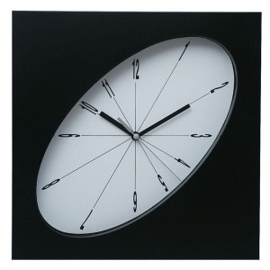 Zegar ścienny elipsa czarny #1