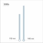 Wskazówki zegarowe długie srebrne pałki /W54