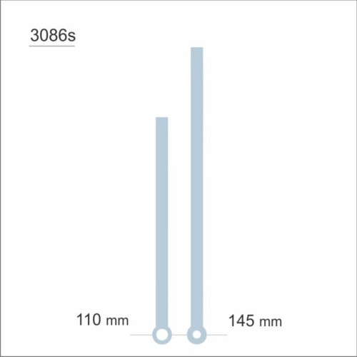 długie srebrne wskazówki