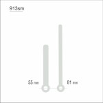 Wskazówki zegarowe srebrne matowe /W58