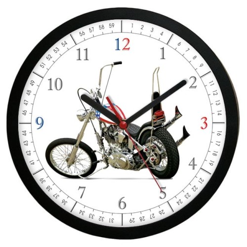 Zegar motocykl czarny