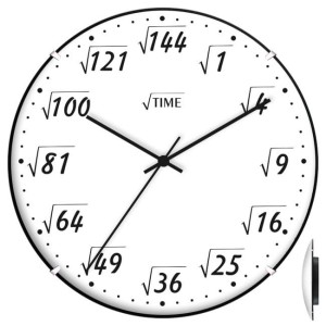 Zegar ścienny convex pod pierwiastkiem