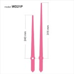 Super długie wskazówki zegarowe różowe #21P