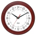 24-godzinny zegar drewniany mahoń
