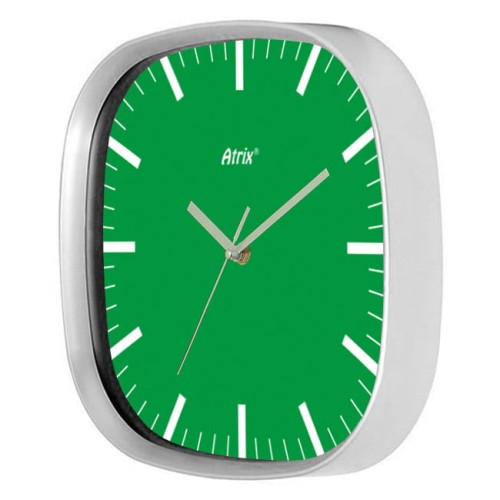 zegar kwadratowy zielona tarcza