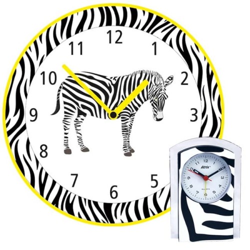 Zegar z żółtymi wskazówkami