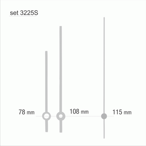 komplet srebrnych wskazówek