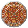 srebrny zegar kalendarz aztecki
