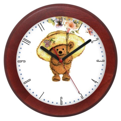 Zegar drewniany kapelusznik mahoń