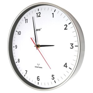 Zegar radiowy super cichy slim srebrny