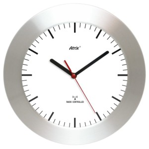 Zegar aluminiowy szeroka ramka radiowy DCF #2