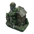 ceramiczny zegar kominkowy średni domek tył