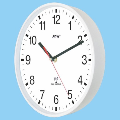 zegar radio controlled white
