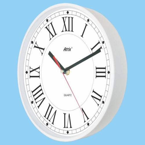 zegar sterowany radiowo biały