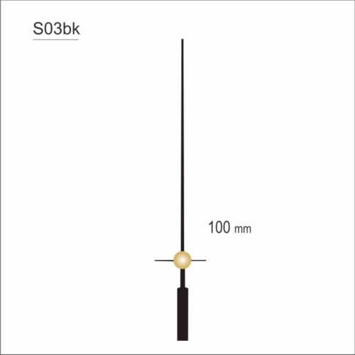 czarny sekundnik zegarowy