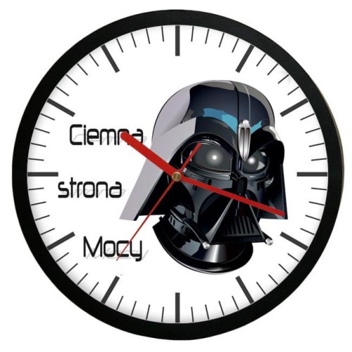 czarny zegar ciemna strona mocy