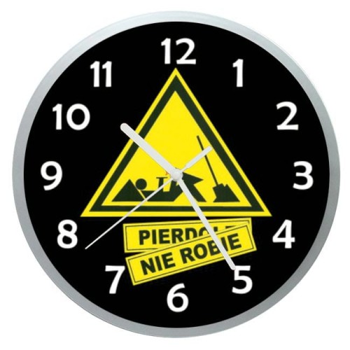 zegar dla nieroba srebrny